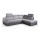 Suite lounge angolare pieghevole a L con contenitore MATRIX grigio destra
