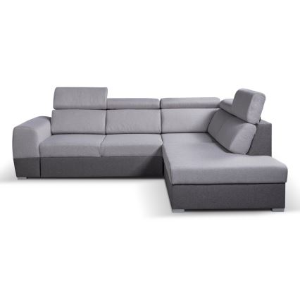 Suite lounge angolare pieghevole a L con contenitore MATRIX grigio destra