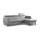 Suite lounge angolare pieghevole a L con contenitore NISA grigio destra