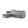 Suite lounge angolare pieghevole a L con contenitore NISA grigio sinistra