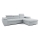 Suite lounge angolare pieghevole a L con contenitore PADUA grigio destra