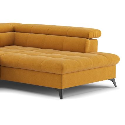 Suite lounge angolare pieghevole a L MARANO destra arancione