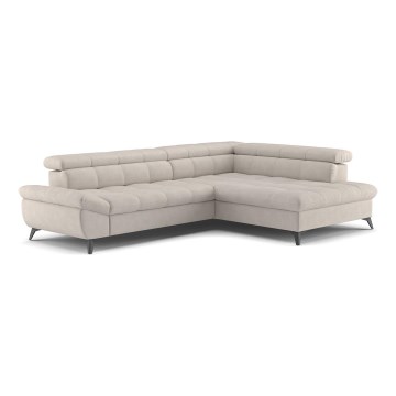 Suite lounge angolare pieghevole a L MARANO destra beige