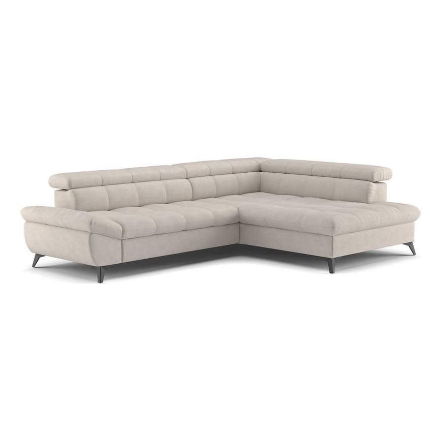Suite lounge angolare pieghevole a L MARANO destra beige