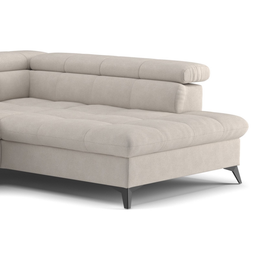 Suite lounge angolare pieghevole a L MARANO destra beige