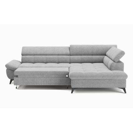 Suite lounge angolare pieghevole a L MARANO destra grigio