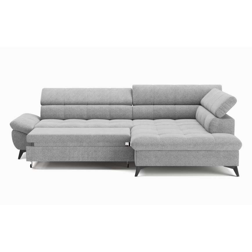 Suite lounge angolare pieghevole a L MARANO destra grigio