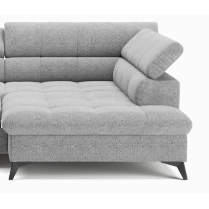 Suite lounge angolare pieghevole a L MARANO destra grigio