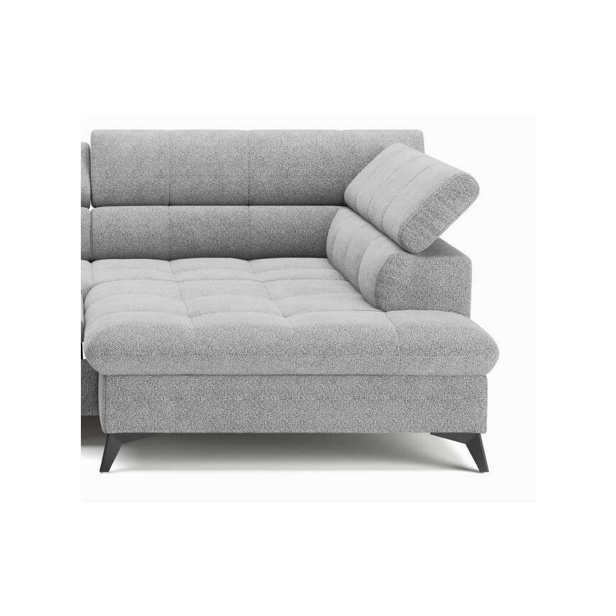 Suite lounge angolare pieghevole a L MARANO destra grigio