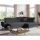 Suite lounge angolare pieghevole a L MARANO destra nero