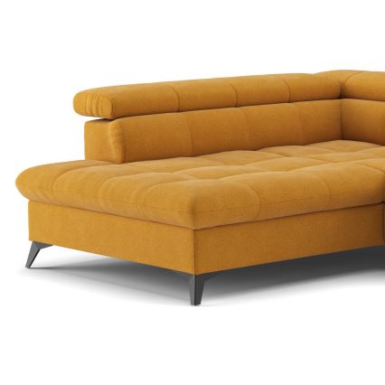 Suite lounge angolare pieghevole a L MARANO sinistra arancione