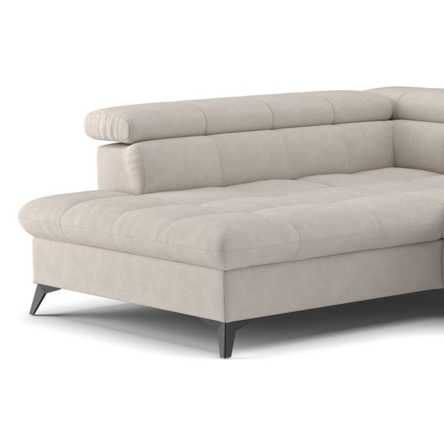 Suite lounge angolare pieghevole a L MARANO sinistra beige