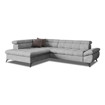 Suite lounge angolare pieghevole a L MARANO sinistra grigio