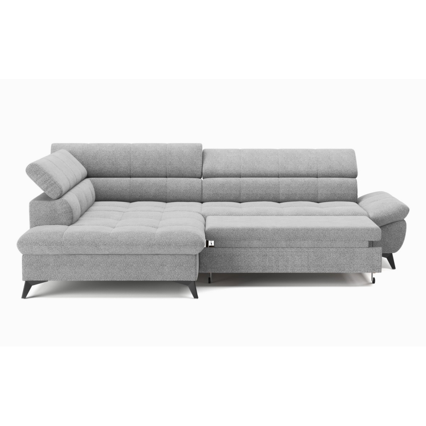 Suite lounge angolare pieghevole a L MARANO sinistra grigio