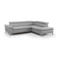 Suite lounge angolare pieghevole a L SALERNO II destra grigio