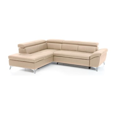 Suite lounge angolare pieghevole a L SALERNO II sinistra beige