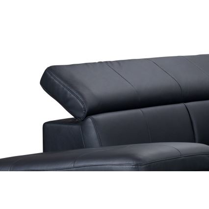 Suite lounge angolare pieghevole a L SALERNO II sinistra nero