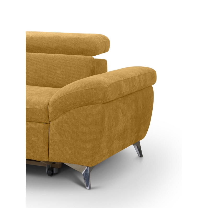 Suite lounge angolare pieghevole a L SALERNO sinistra giallo