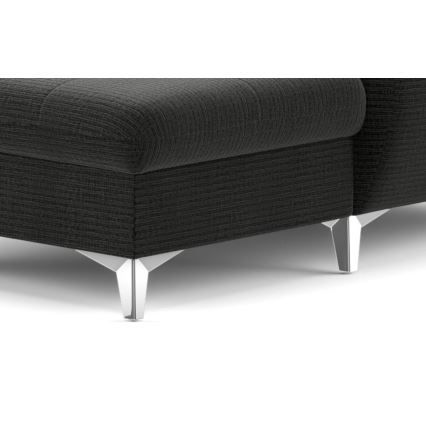 Suite lounge angolare pieghevole a U con vano portaoggetti CATANIA left graphite
