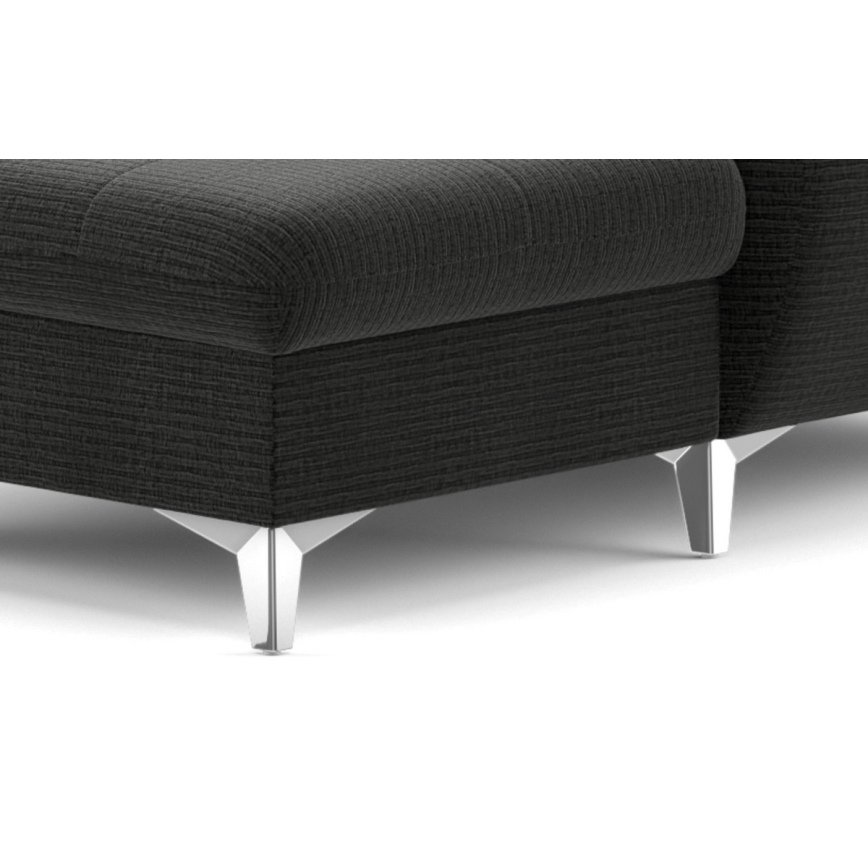 Suite lounge angolare pieghevole a U con vano portaoggetti CATANIA left graphite