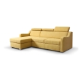 Suite lounge angolare pieghevole universale con contenitore PORTO giallo