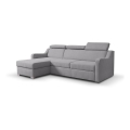 Suite lounge angolare pieghevole universale con contenitore PORTO grigio