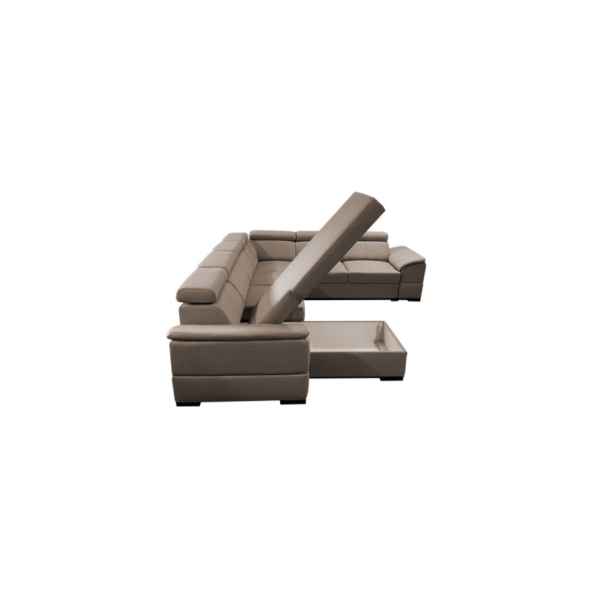 Suite lounge pieghevole a U con angolo universale con contenitore GRANADA beige