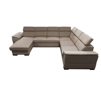 Suite lounge pieghevole a U con angolo universale con contenitore GRANADA beige