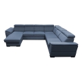 Suite lounge pieghevole a U con angolo universale con contenitore GRANADA blu