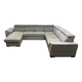 Suite lounge pieghevole a U con angolo universale con contenitore GRANADA grigio chiaro