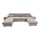 Suite lounge pieghevole a U con angolo universale con contenitore SALVADA beige