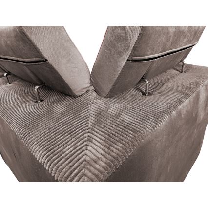 Suite lounge pieghevole a U con angolo universale con contenitore SALVADA beige