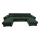 Suite lounge pieghevole a U con angolo universale con contenitore SALVADA verde