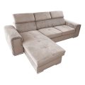 Suite lounge pieghevole ad angolo universale a forma di L con contenitore SALVADA beige