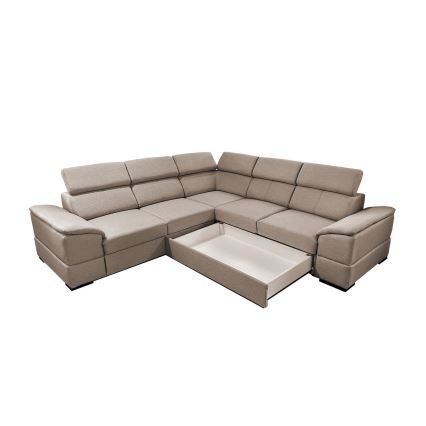 Suite lounge universale pieghevole ad angolo con contenitore GRANADA beige