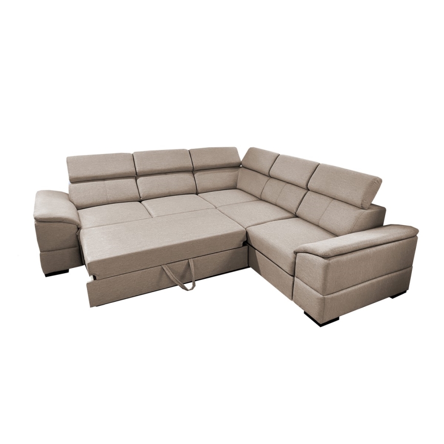 Suite lounge universale pieghevole ad angolo con contenitore GRANADA beige