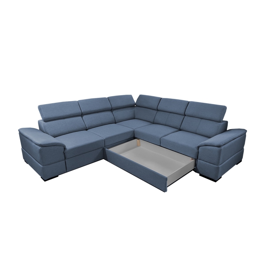 Suite lounge universale pieghevole ad angolo con contenitore GRANADA blu