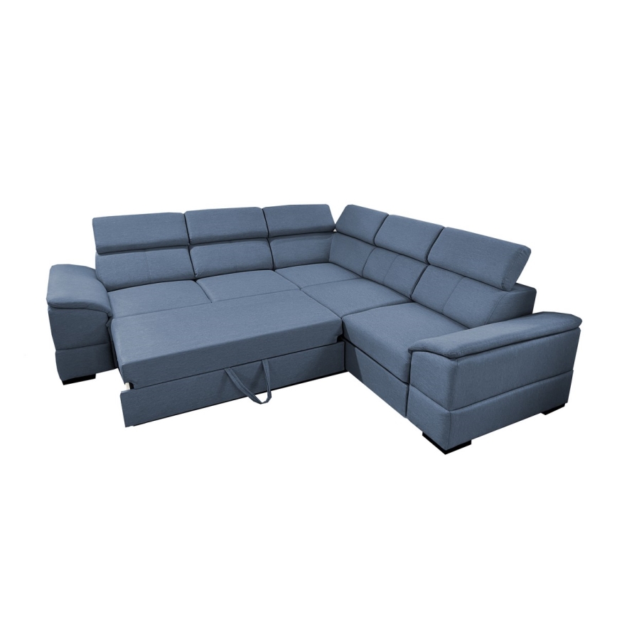 Suite lounge universale pieghevole ad angolo con contenitore GRANADA blu