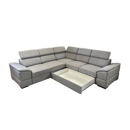 Suite lounge universale pieghevole ad angolo con contenitore GRANADA grigio