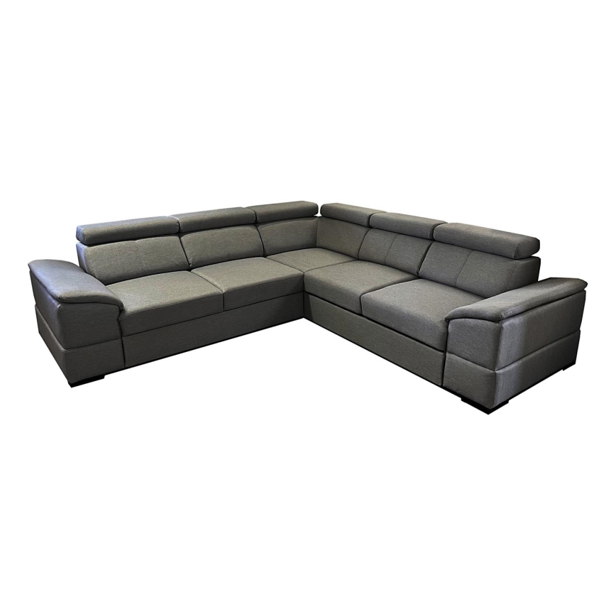 Suite lounge universale pieghevole ad angolo con contenitore GRANADA grigio scuro