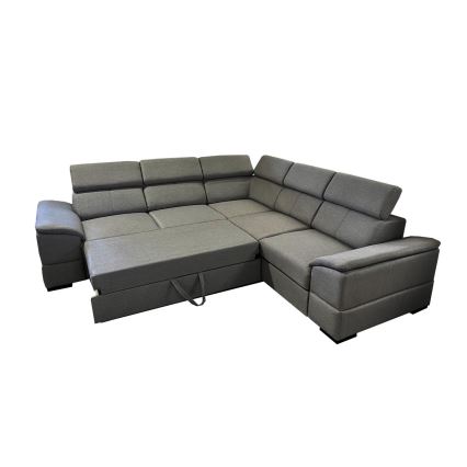 Suite lounge universale pieghevole ad angolo con contenitore GRANADA grigio scuro