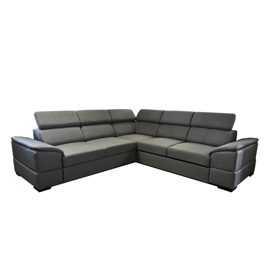 Suite lounge universale pieghevole ad angolo con contenitore GRANADA grigio scuro