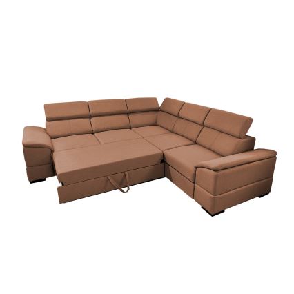 Suite lounge universale pieghevole ad angolo con contenitore GRANADA marrone