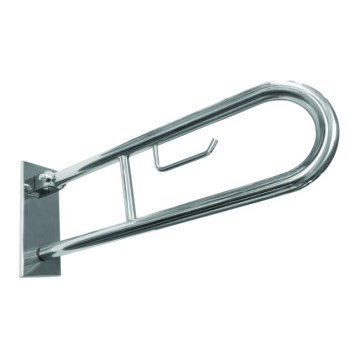 Supporto con staffa 10x25 cm, acciaio inox/argento