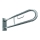 Supporto con staffa 10x25 cm, acciaio inox/argento