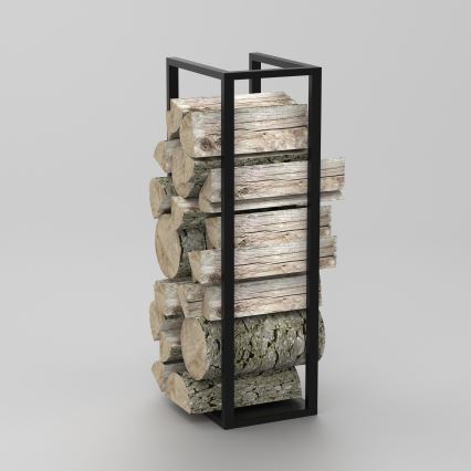 Supporto in metallo per legno 100x30 cm nero