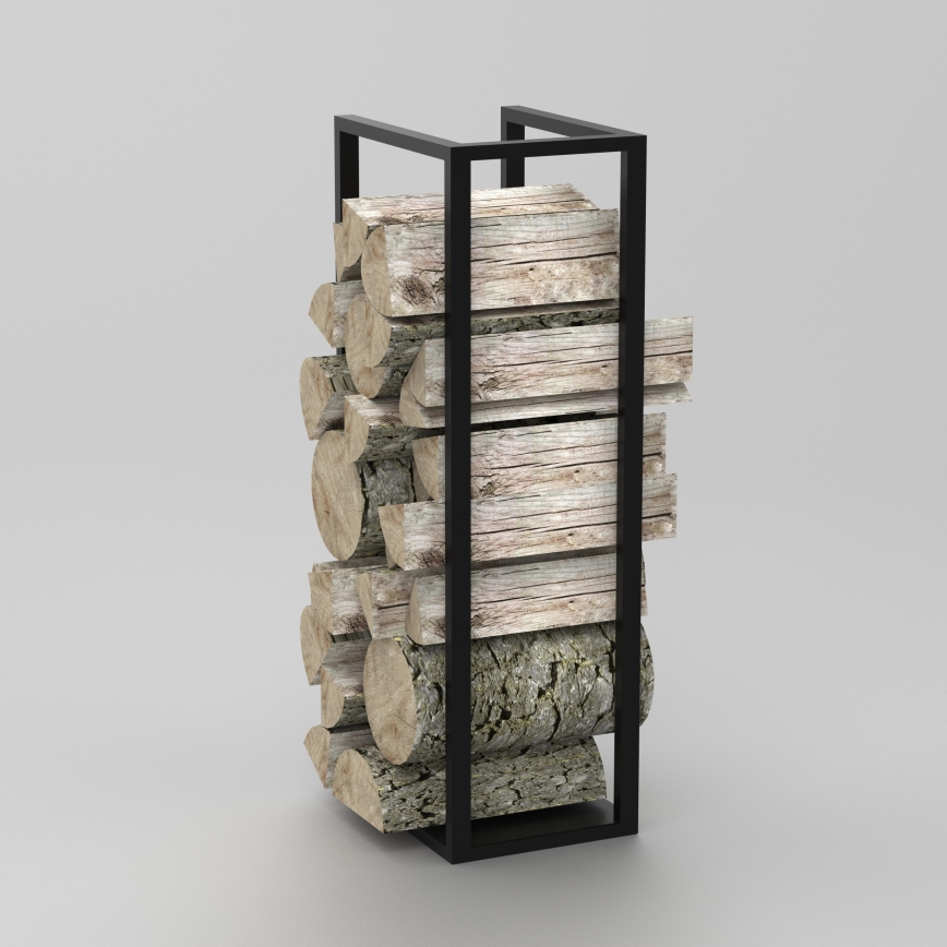 Supporto in metallo per legno 100x30 cm nero