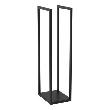 Supporto in metallo per legno 120x40 cm nero