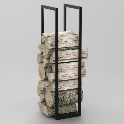 Supporto in metallo per legno 120x40 cm nero