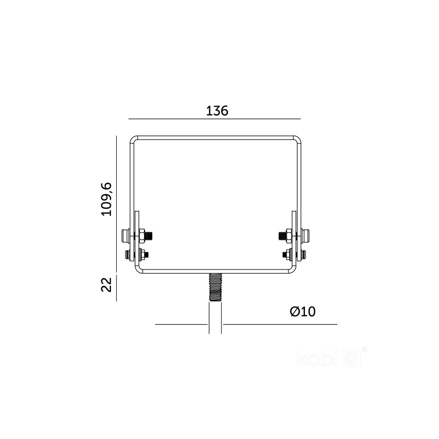 Supporto per apparecchio industriale HIGHBAY, nero